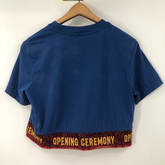 Opening Ceremony S Co-Ord blue red Sweatpants and Crop Top - Picture 3 of 16